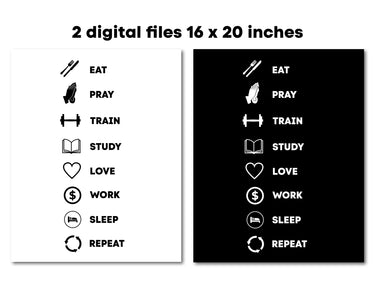 Christian daily routine Digital download printable art
